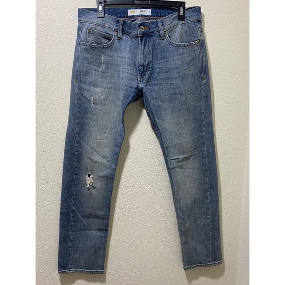 Lee Modern Series Slim Fit Tapered Leg Jeans Mens 32x30 Blue - Picture 6 of 13